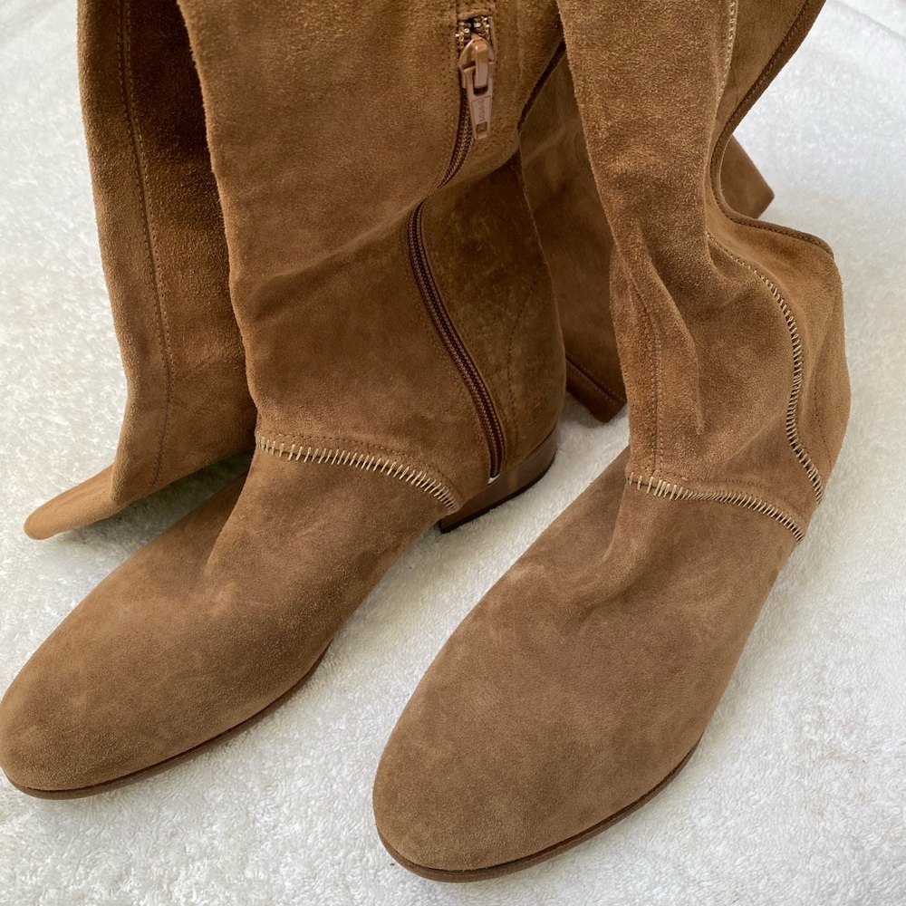 NWT Free People Tan Suede Over-the-Knee Boots - Picture 3 of 14